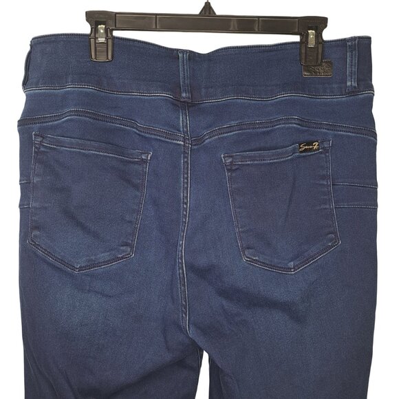 Seven7 Dark Wash Denim Curvy Ankle Skinny Jeans Plus Size 18 - Picture 5 of 8